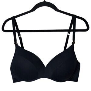 LIVELY All-Day No-Wire Push-Up Bra Woman's 38C Solid Jet Black Racerback Option